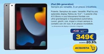 Euronics iPad (9th generation) offerta