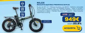 NILOX BICICLETTA ELETTRICA PIEGHEVOLE X8 PLUS