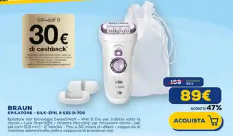 Euronics BRAUN EPILATORE - SILK-ÉPIL 9 SES 9-700 offerta