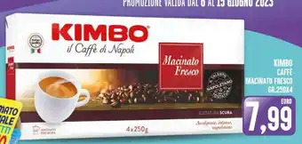 Iper Pellicano KIMBO CAFFE MACINATO FRESCO GR.250X4 offerta