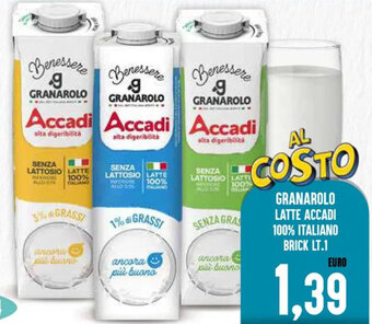 Iper Pellicano GRANAROLO LATTE ACCADI 100% ITALIANO BRICK LT.1 offerta