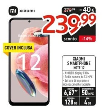 Elettrosintesi XIAOMI SMARTPHONE NOTE 12 offerta