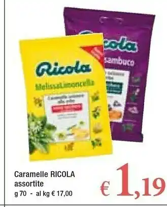 Famila Ricola Caramelle Svizzere Alle Erbe Miele Millefiori Ed Erbe 70 G(ml) offerta