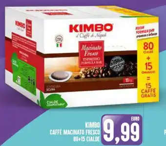 Iper Pellicano KIMBO CAFFE MACINATO FRESCO 80+15 CIALDE offerta