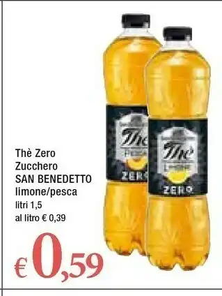 Famila San Benedetto Thè Zero Zucchero Pesca 1500 G(ml) offerta