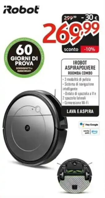 IROBOT ASPIRAPOLVERE ROOMBA COMBO