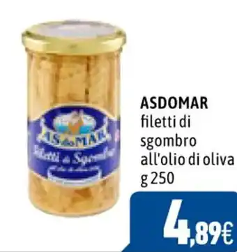 ASDOMAR filetti di sgombro all'olio di oliva g 250