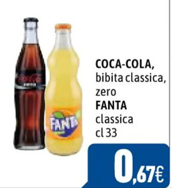 C+C Cash and Carry COCA-COLA, bibita classica, zero FANTA classica cl 33 offerta