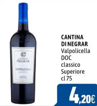 C+C Cash and Carry CANTINA DI NEGRAR Valpolicella DOC classico Superiore cl75 offerta