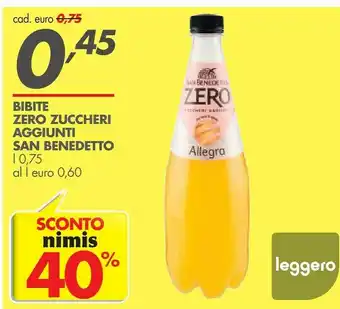 Italmark San Benedetto San Benedetto - Limone Zero No Zuccheri Aggiunti offerta