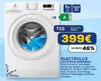 Euronics ELECTROLUX LAVATRICE EW6F592U offerta