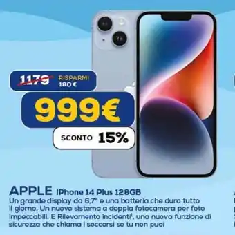 Euronics APPLE IPhone 14 Plus 128GB offerta