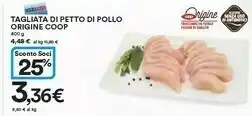 Coop Coop - Tagliata Di Petto Di Pollo 400 G(ml) offerta