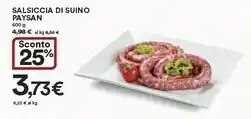 Coop Paysan Salsiccia Di Suino offerta