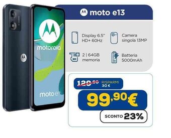 Euronics Motorola moto e13 offerta