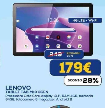 Euronics LENOVO TABLET TAB M10 3GEN offerta