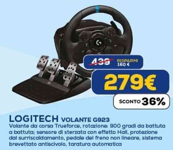 Euronics LOGITECH VOLANTE G923 offerta