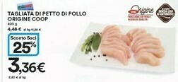 Coop Coop - Tagliata Di Petto Di Pollo 400 G(ml) offerta