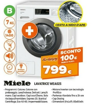 Expert Miele Lavatrice WEA025 offerta