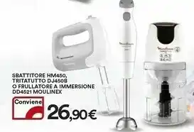 Coop Moulinex HM450 PrepMix, Sbattitore Elettrico, Potenza Di 450 W, 5 Velocità Regolabili E Un Pulsante Turbo offerta
