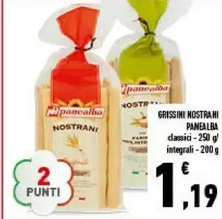 Conad Panealba Nostrani Con Farina 100% Integrale 200 G(ml) offerta