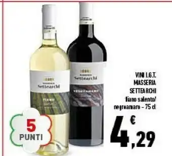 Conad Masseria Settearchi Fiano Salento 750ml offerta