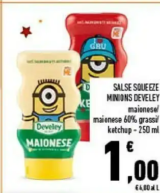 Conad Develey Salse Squeeze Minions Maionese offerta