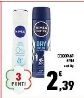Conad Nivea Dry Impact Uomo Deodorante Spray 150 Ml offerta