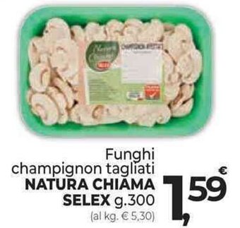 Supermercati Dok Funghi champignon tagliati NATURA CHIAMA SELEX g.300 offerta