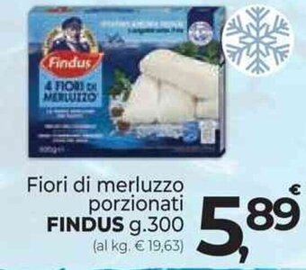 Supermercati Dok Fiori di merluzzo porzionati FINDUS g.300 offerta