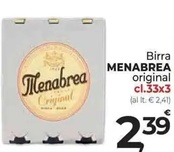 Birra MENABREA original cl.33x3