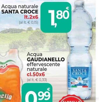 Supermercati Dok Acqua naturale SANTA CROCE It.2x6 offerta