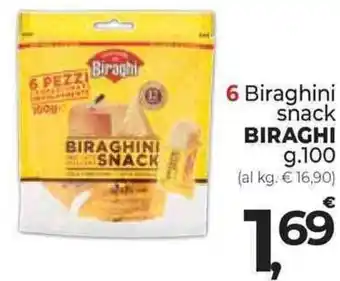Supermercati Dok 6 Biraghini snack BIRAGHI g.100 offerta