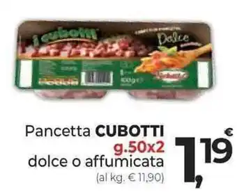 Supermercati Dok Pancetta CUBOTTI dolce o affumicata offerta