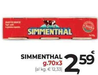 Supermercati Dok SIMMENTHAL g. 70x3 offerta
