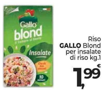 Supermercati Dok Riso GALLO Blond per insalate di riso kg.1 offerta