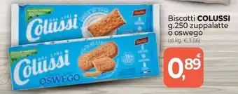 Supermercati Dok Biscotti COLUSSI g.250 zuppalatte o oswego offerta