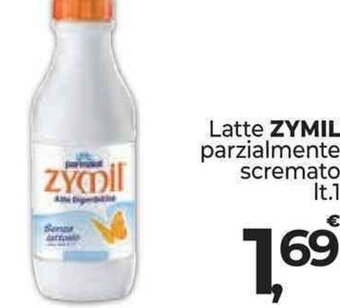 Supermercati Dok Latte ZYMIL parzialmente scremato It.1 offerta