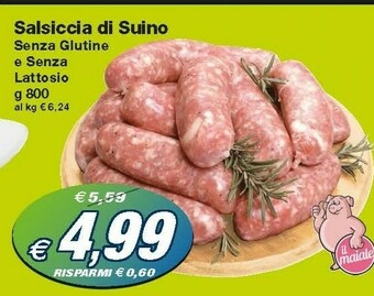 Prix Quality Salsiccia Di Suino Senza Glutine E Senza Lattosio 800 G offerta
