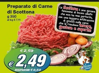 Prix Quality Preparato Di Carne Di Scottona offerta