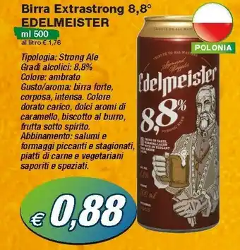 Prix Quality Edelmeister - Birra 500 G(ml) offerta