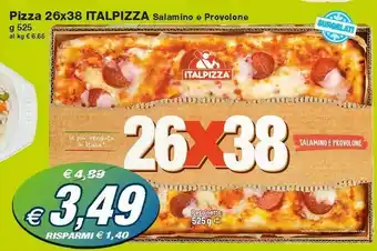Prix Quality Italpizza Pizza 26x38 Salamino E Provolone offerta