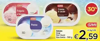 Crai Gelato Crai Vari Gusti Vaschetta - 500 g offerta