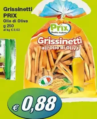Prix Quality Prix Grissinetti All'olio Di Oliva 250 G offerta