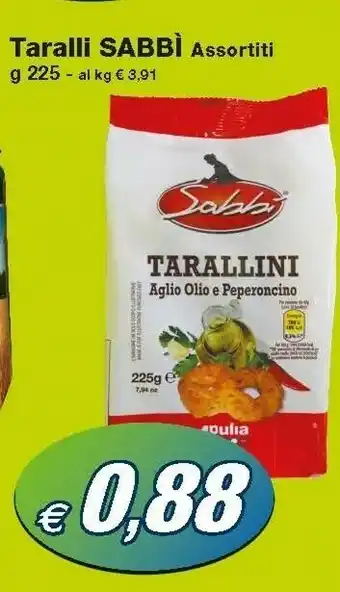 Prix Quality Sabbì Taralli Aglio Olio E Peperoncino offerta