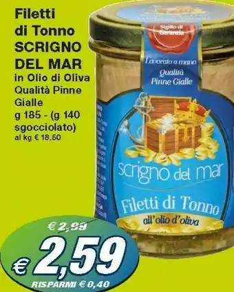 Scrigno Del Mar Filetti Di Tonno