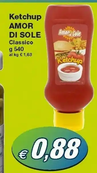 Prix Quality Amor di sole Ketchup 540 G(ml) offerta