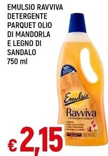 Famila Emulsio ravviva detergente parquet olio di mandorla e legno di sandalo offerta