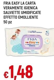 Famila Fria easy la carta veramente igienica salviette umidificate effetto emolliente offerta