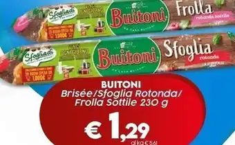 Crai Buitoni brisee / sfoglia rotonda / frolla sottile offerta